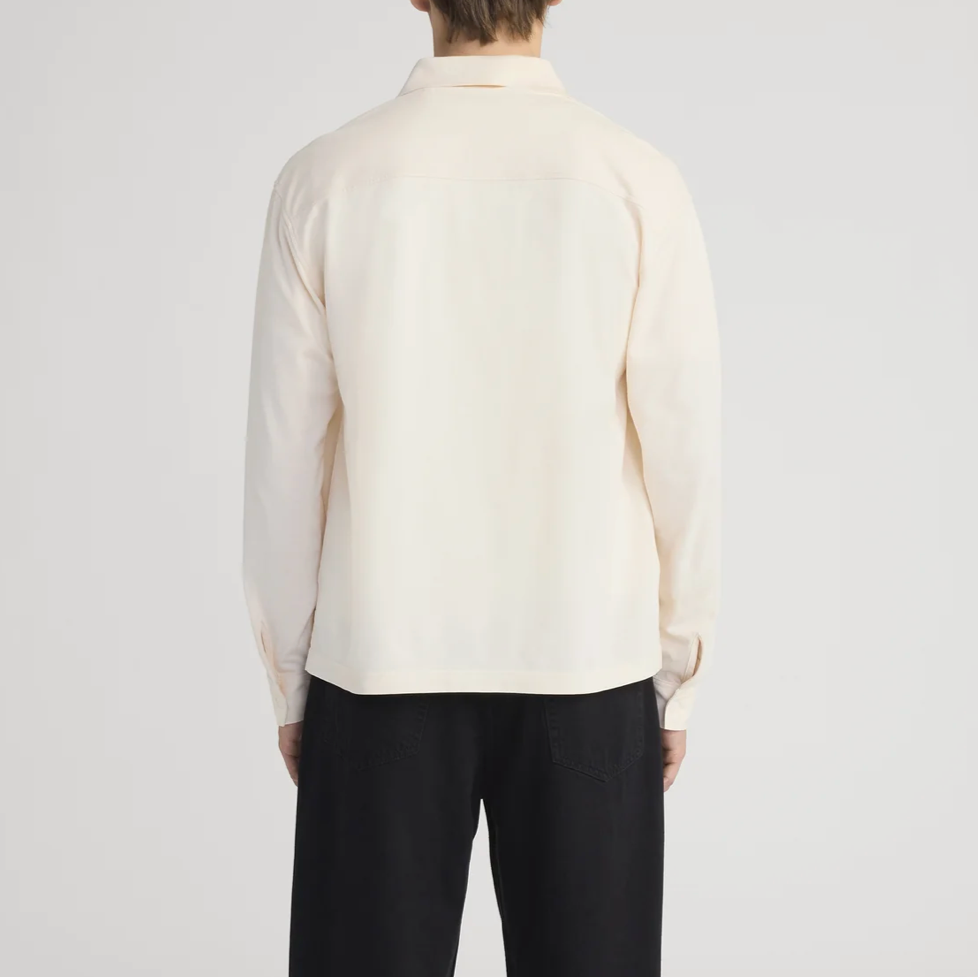 L/S Button Down Pique Shirt - Cream