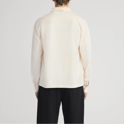 L/S Button Down Pique Shirt - Cream