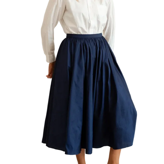 Ayla Skirt - Navy Taffeta