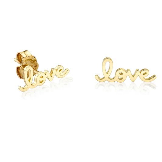 Tiny Pure Love Script Studs