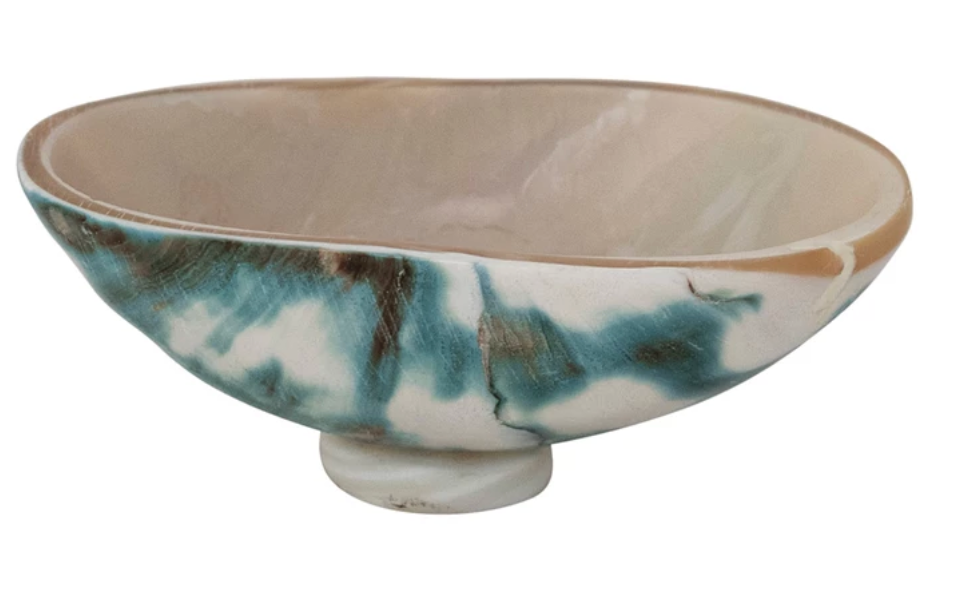 Decorative Natural Shell Footed Dish