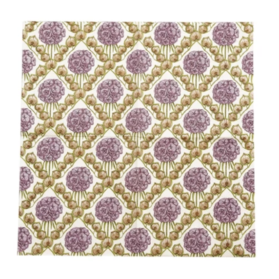 Paper Cocktail Napkins w/ Botanical Pattern