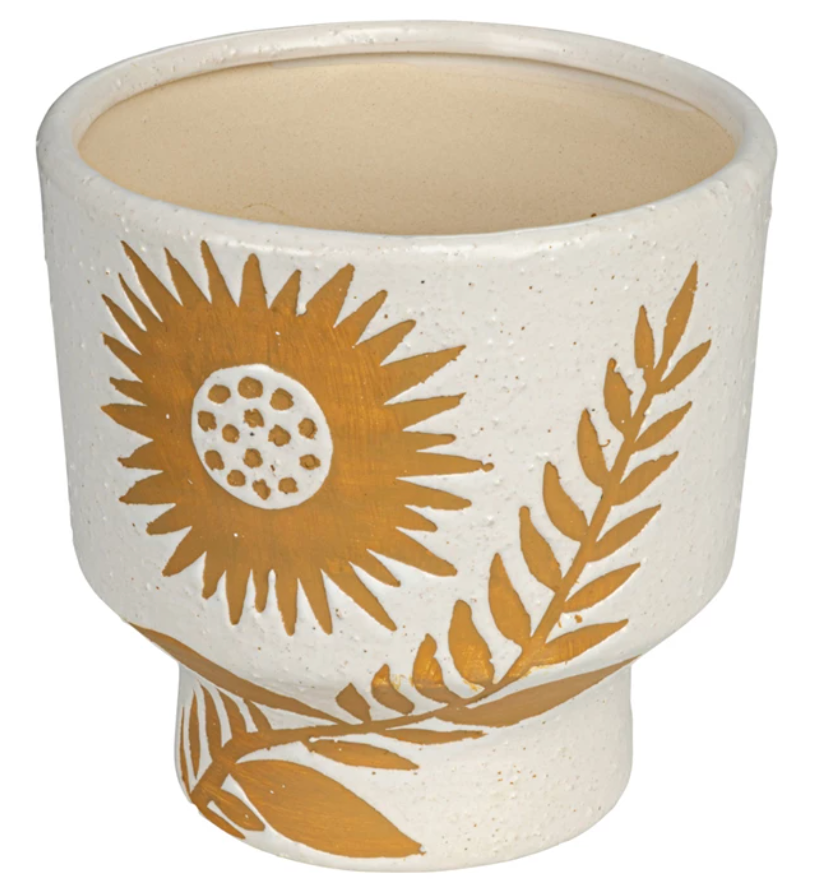 Coarse Stoneware Footed Planter