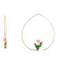 Pink Tulip Hoop Earrings