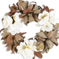 White Real Touch Magnolia Wreath - 26 Inch