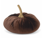 Colored Velvet Stuffed Pumpkin