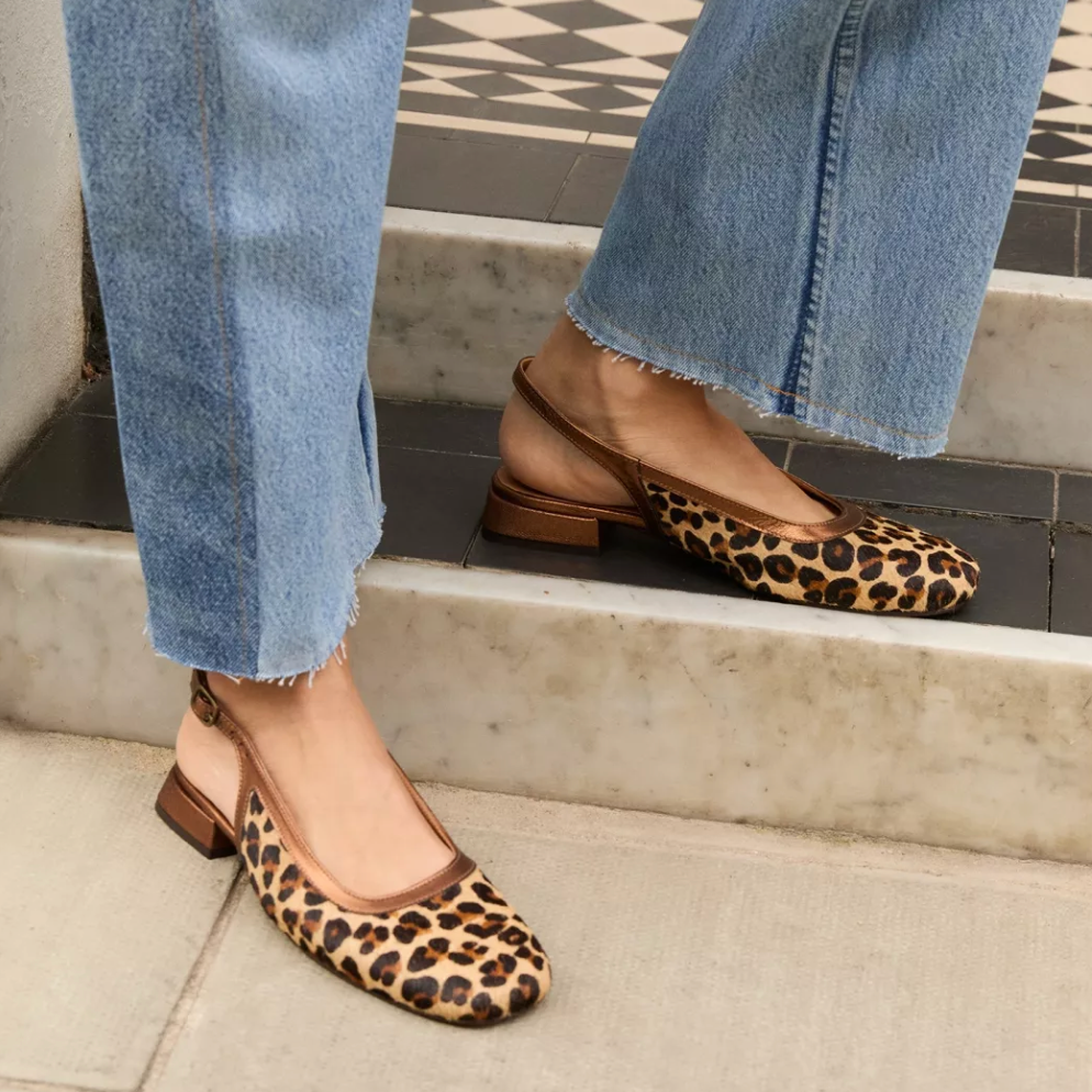 Stella Leopard Pony Slingback
