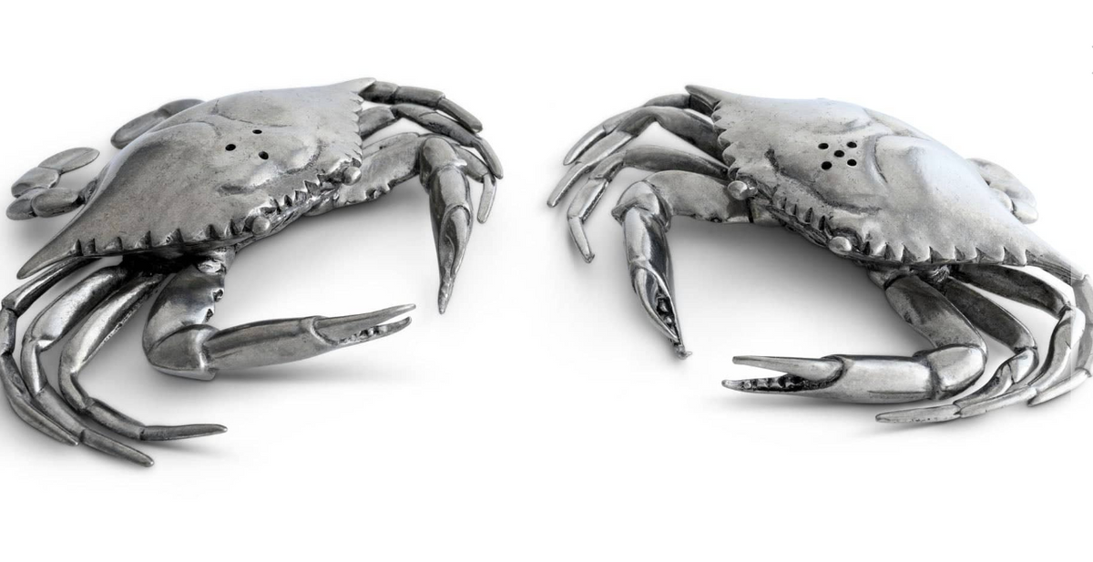 Pewter Blue Crabs Salt & Pepper Set