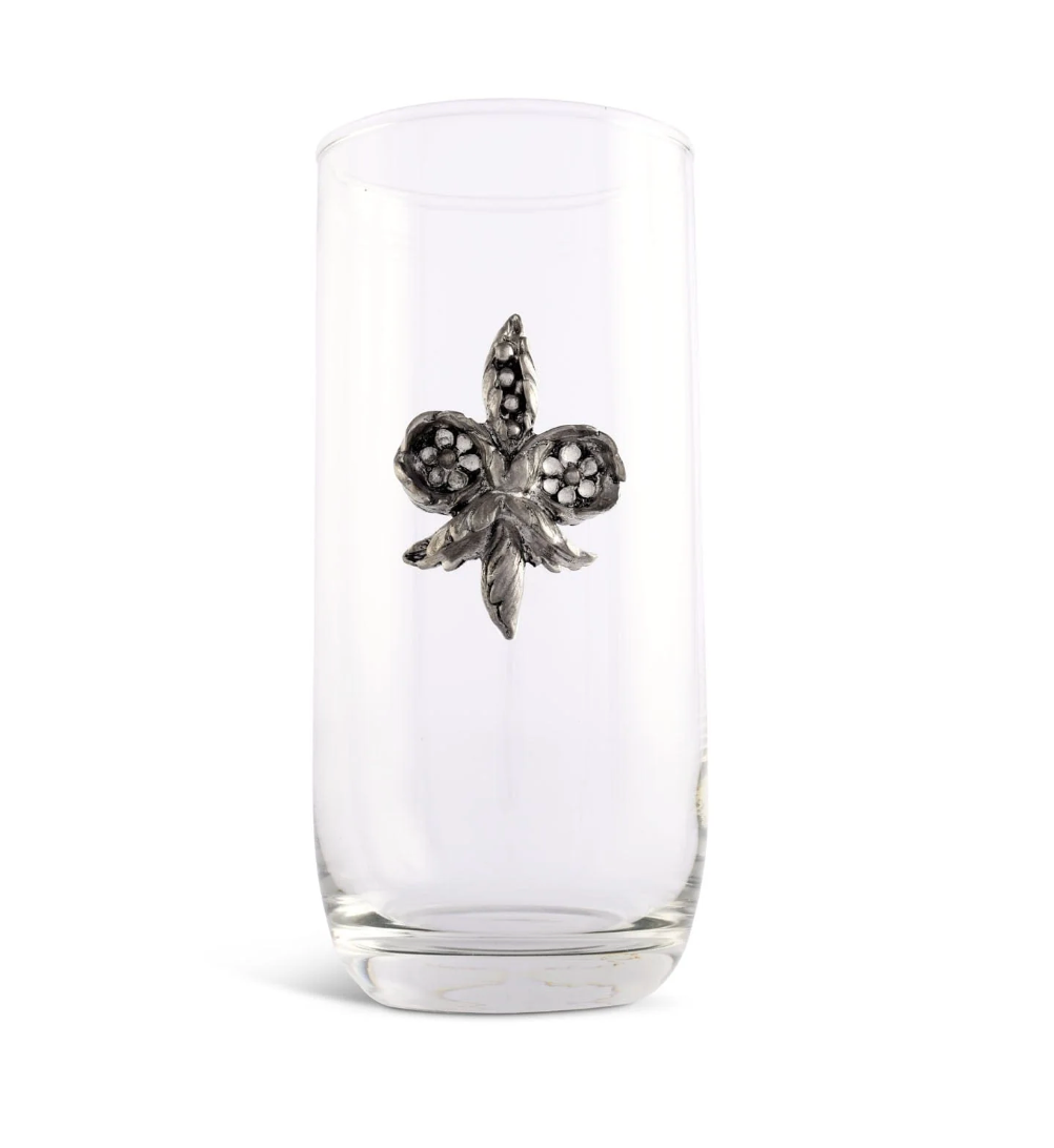 Fleur De Lis Ice Tea Glass