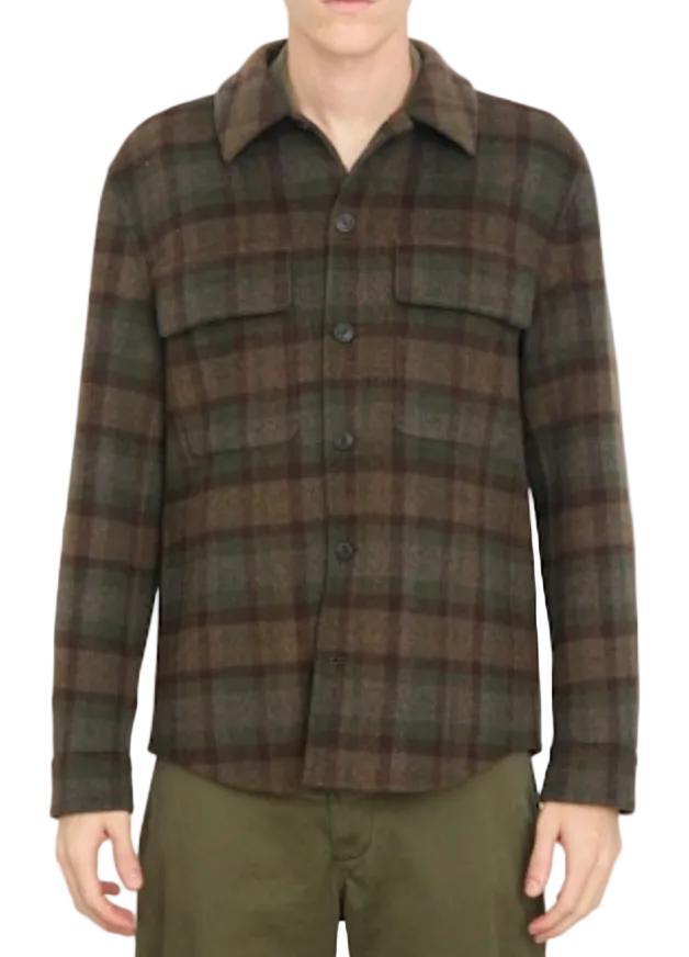 Plaid Splittable Shirt Jacket