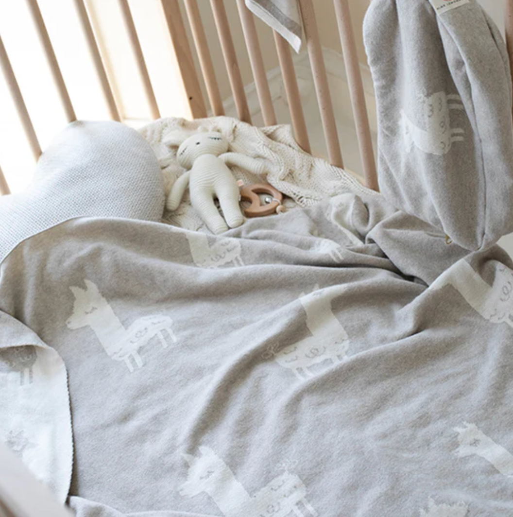 Organic Cotton Baby Blanket and Burp Cloth Set