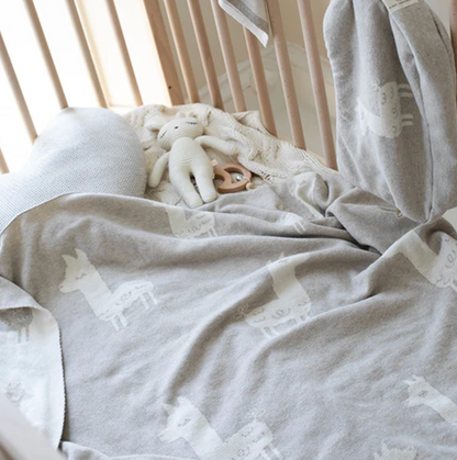 Organic Cotton Baby Blanket and Burp Cloth Set