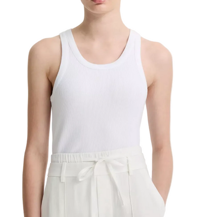 Ribbed Scoop-Neck Tank