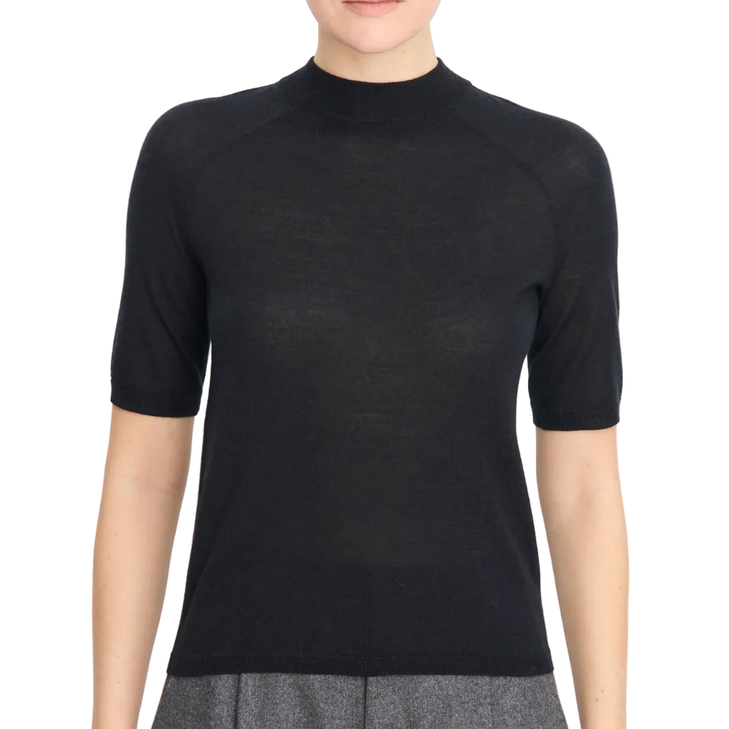 Raglan Mock Neck Tee