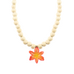 Red Lily Beaded Necklace