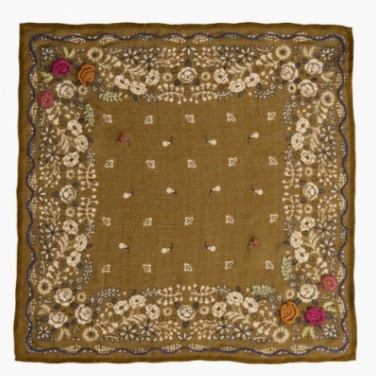 Embroidered Floral Bandana