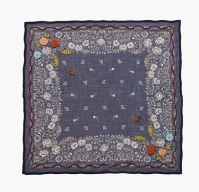 Embroidered Floral Bandana