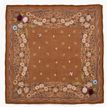 Embroidered Floral Bandana