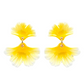 Yellow Ginkgo Leaves Stud Earrings