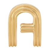 Groovy Initial Mini Bead - Yellow Gold