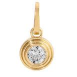 Groovy Solitaire Diamond Hinged Charm