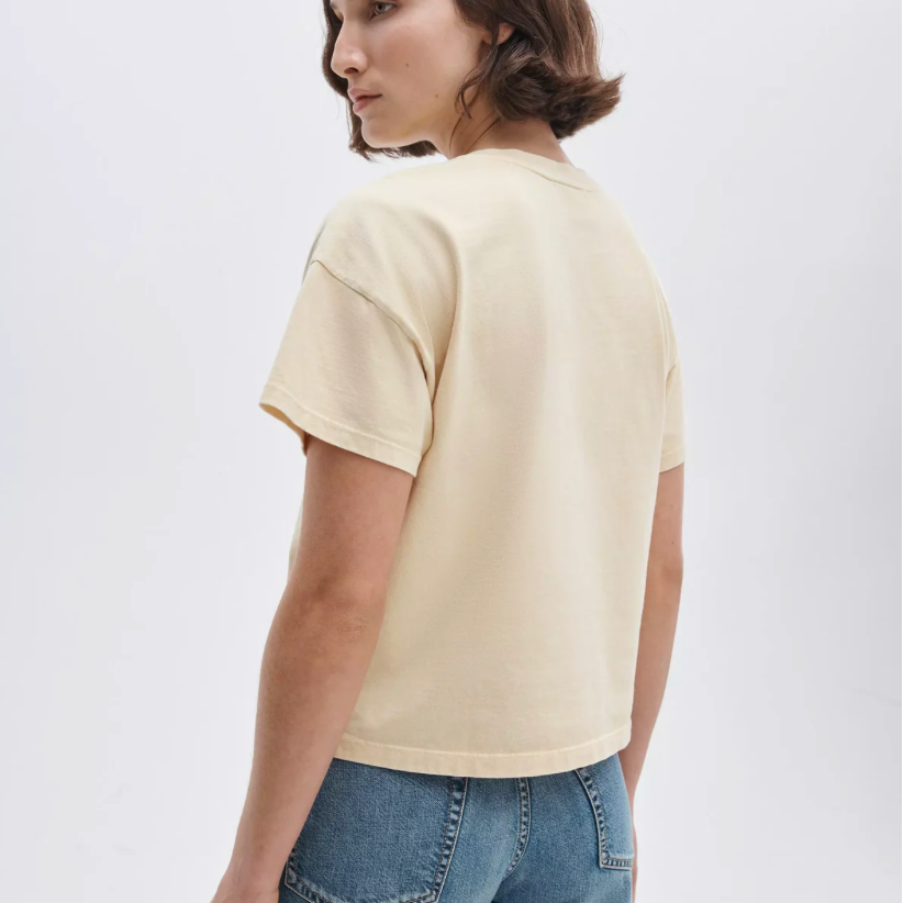 Distressed Washed Kelly Boxy Tee