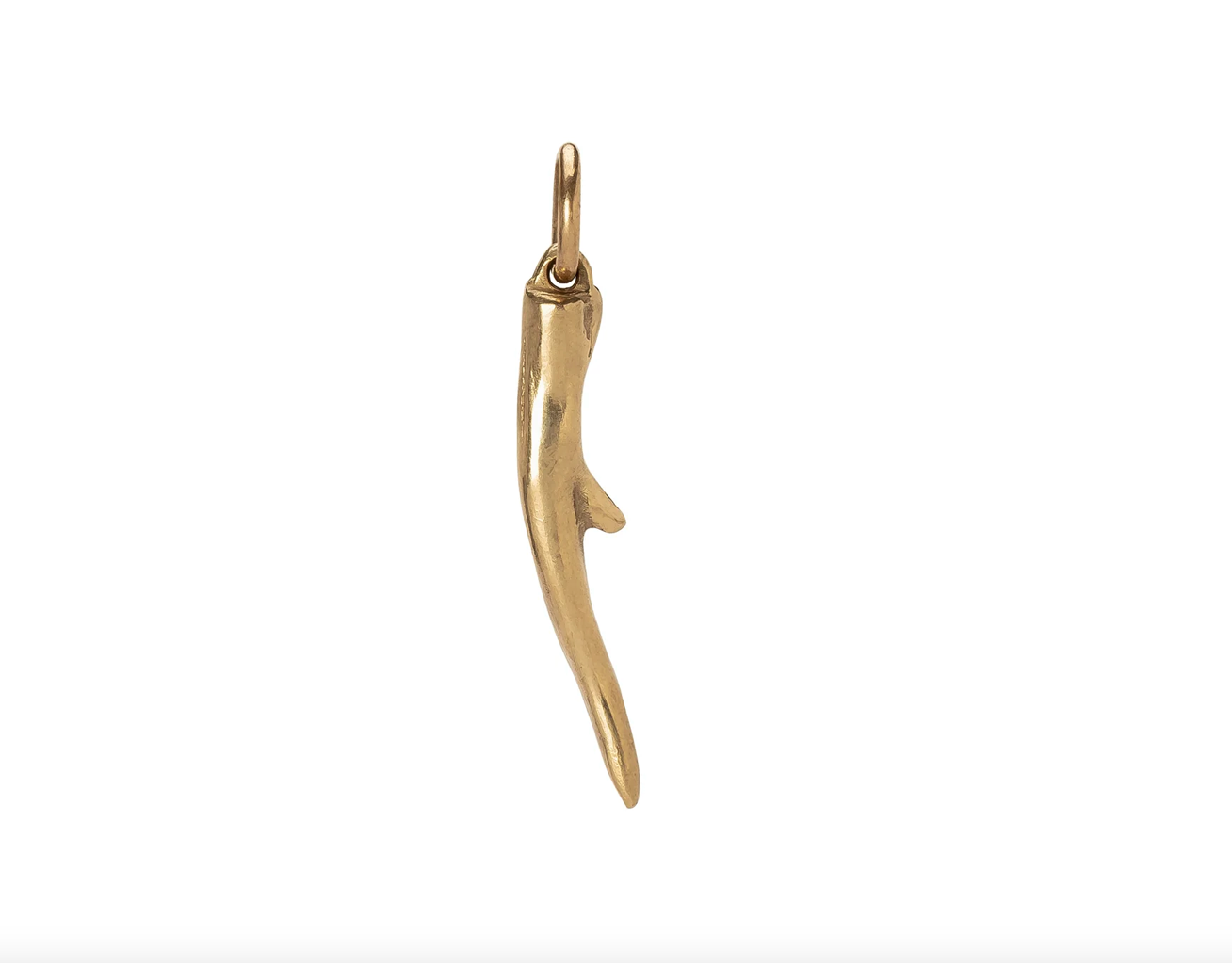 Small Antler Charm - Yellow Gold