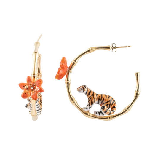 Bamboo Hoop Earrings