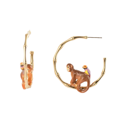 Bamboo Hoop Earrings