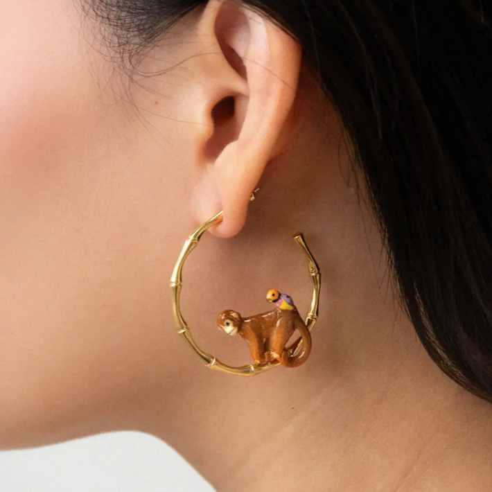 Bamboo Hoop Earrings