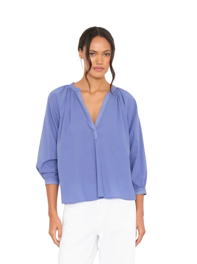 Hannah Top - Star Blue White