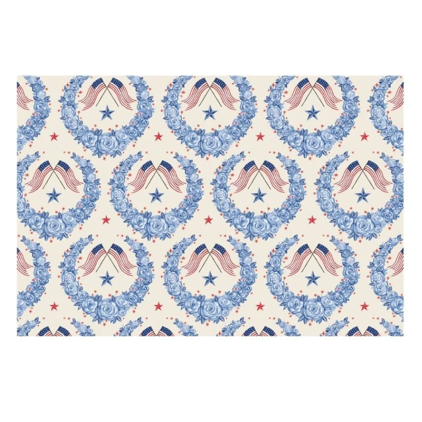 American Floral Placemat - Pad of 18 Sheets