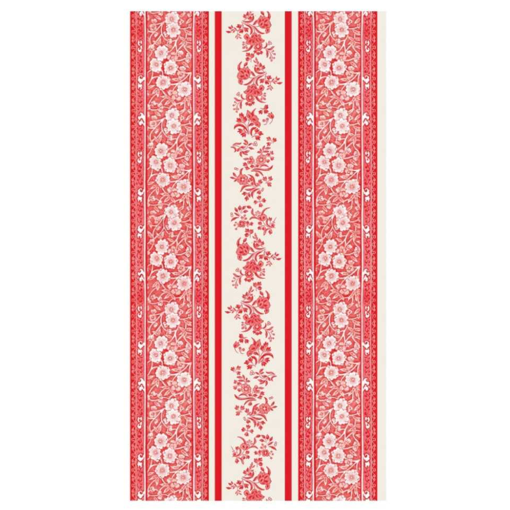 Red Burleigh Stripe Guest Napkin - Pack of 16