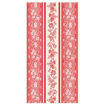 Red Burleigh Stripe Guest Napkin - Pack of 16