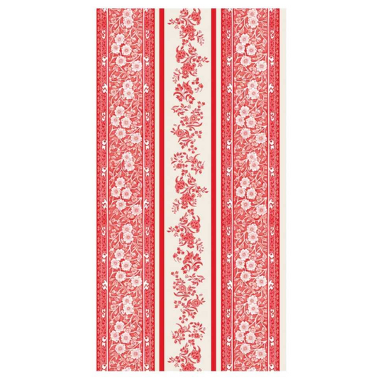 Red Burleigh Stripe Guest Napkin - Pack of 16