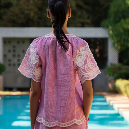 Azalea Top - Red Stripes