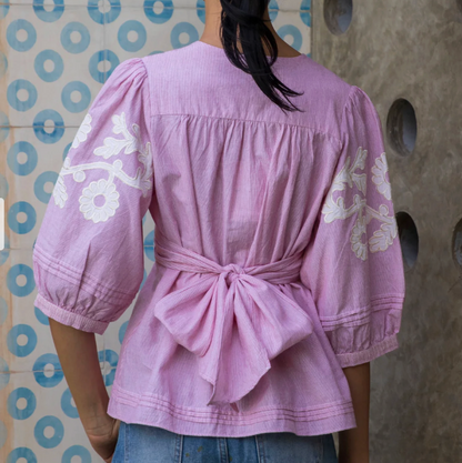 Blossom Top - Red Stripes