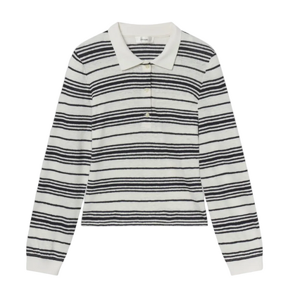 The Striped Long Sleeve Polo