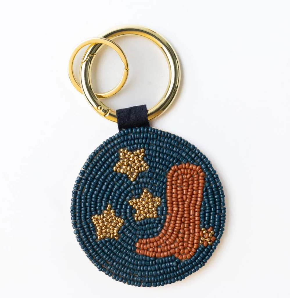 Kelsey Seed Beaded Bag Accessory Key Ring