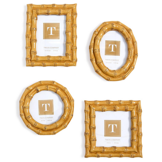 Blonde Faux Bamboo Photo Frame - Small