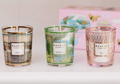Trio Travel Candles - Singapore | Athens | Paris
