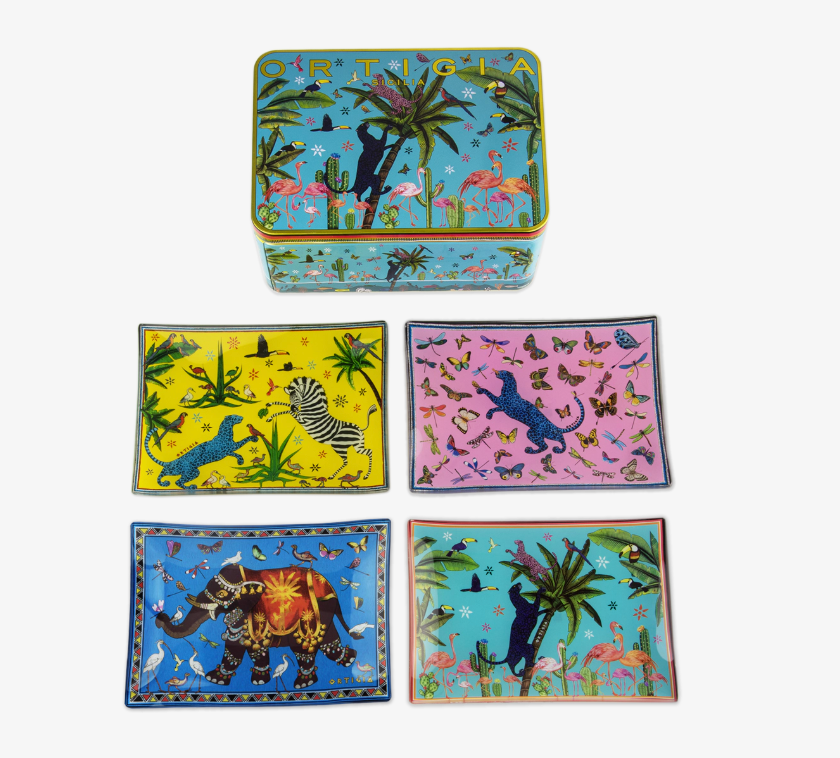 Tin Jungle 4 Glass Plates