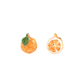Orange Stud Earrings