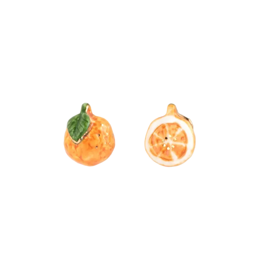 Orange Stud Earrings