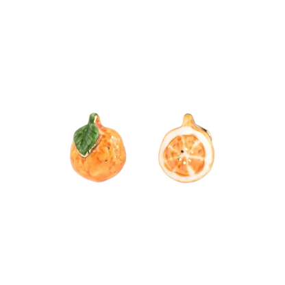 Orange Stud Earrings