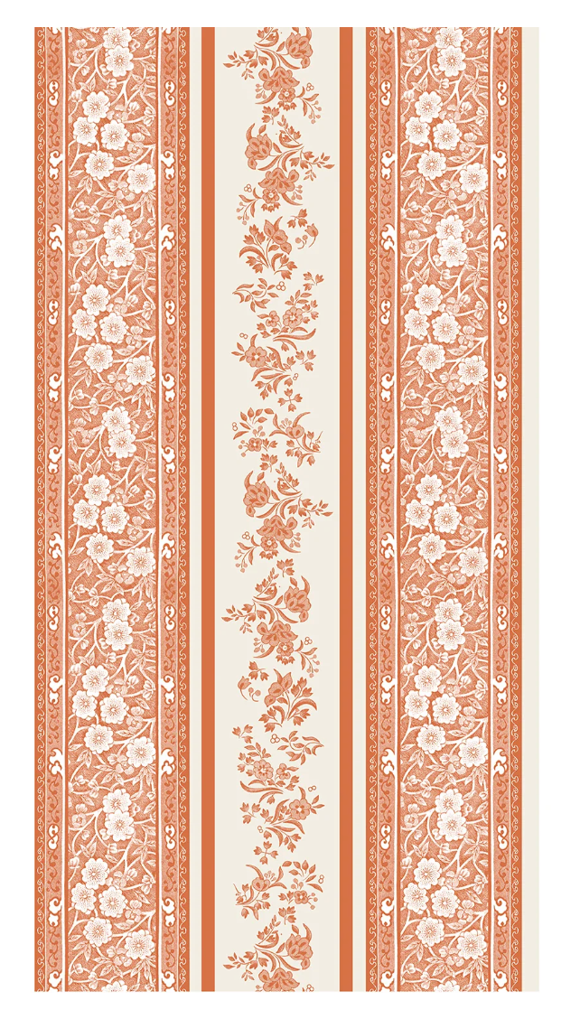 Pumpkin Burleigh Stripe Guest Napkin - Pack of 16