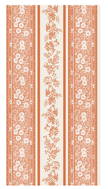 Pumpkin Burleigh Stripe Guest Napkin - Pack of 16