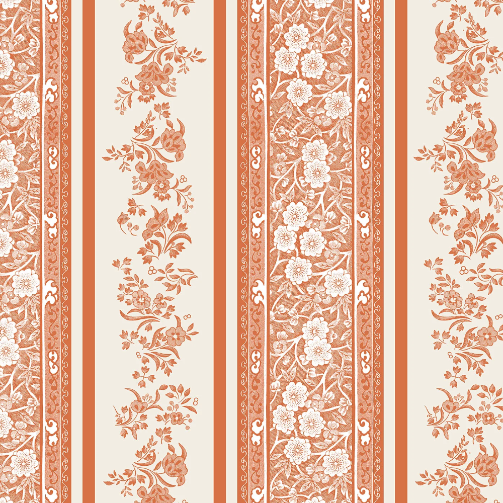 Pumpkin Burleigh Stripe Cocktail Napkin - Pack of 20