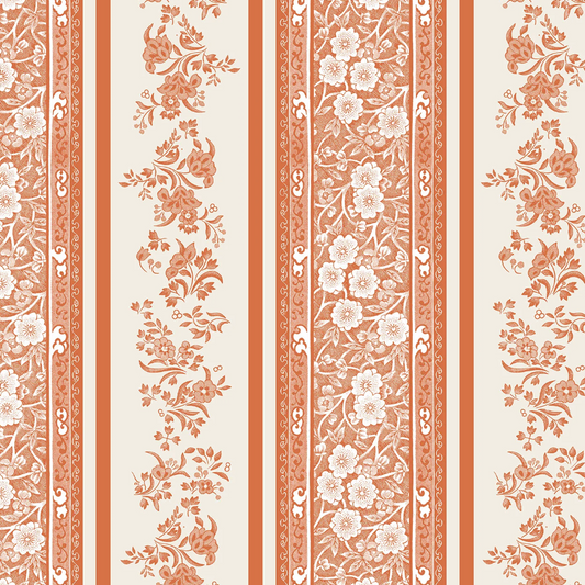 Pumpkin Burleigh Stripe Cocktail Napkin - Pack of 20