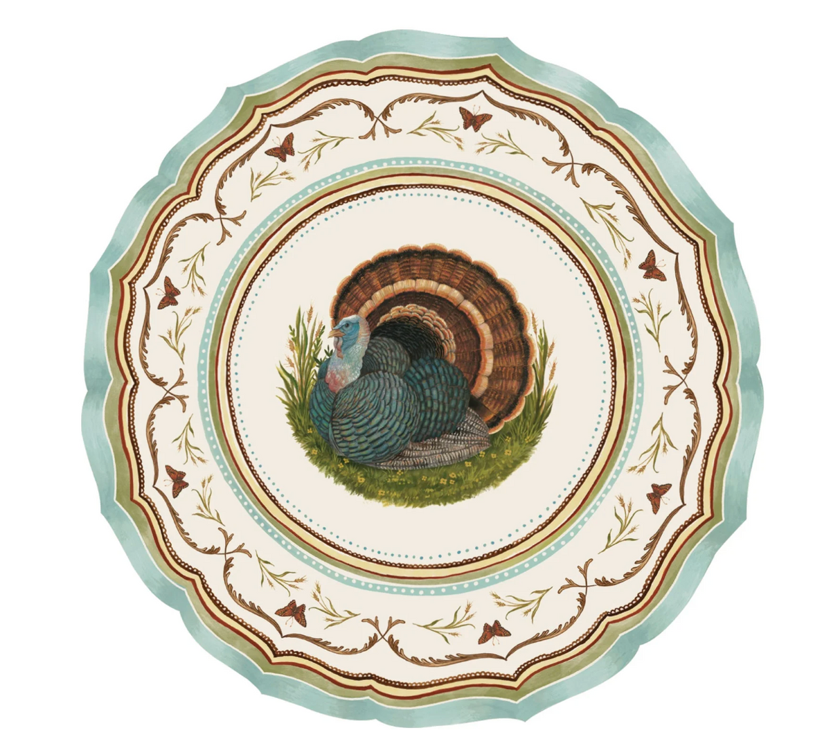 Die-cut Heritage Turkey China Placemat - 12 Sheets